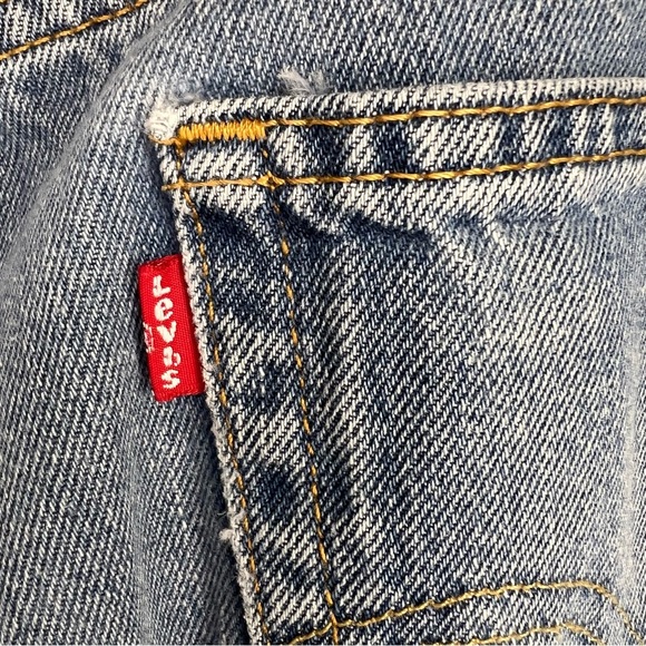 Levi's Mens Straight Fit 505 Jeans 100% Cotton Workwear Sz 36x32 Med Wash Blue - Picture 9 of 12